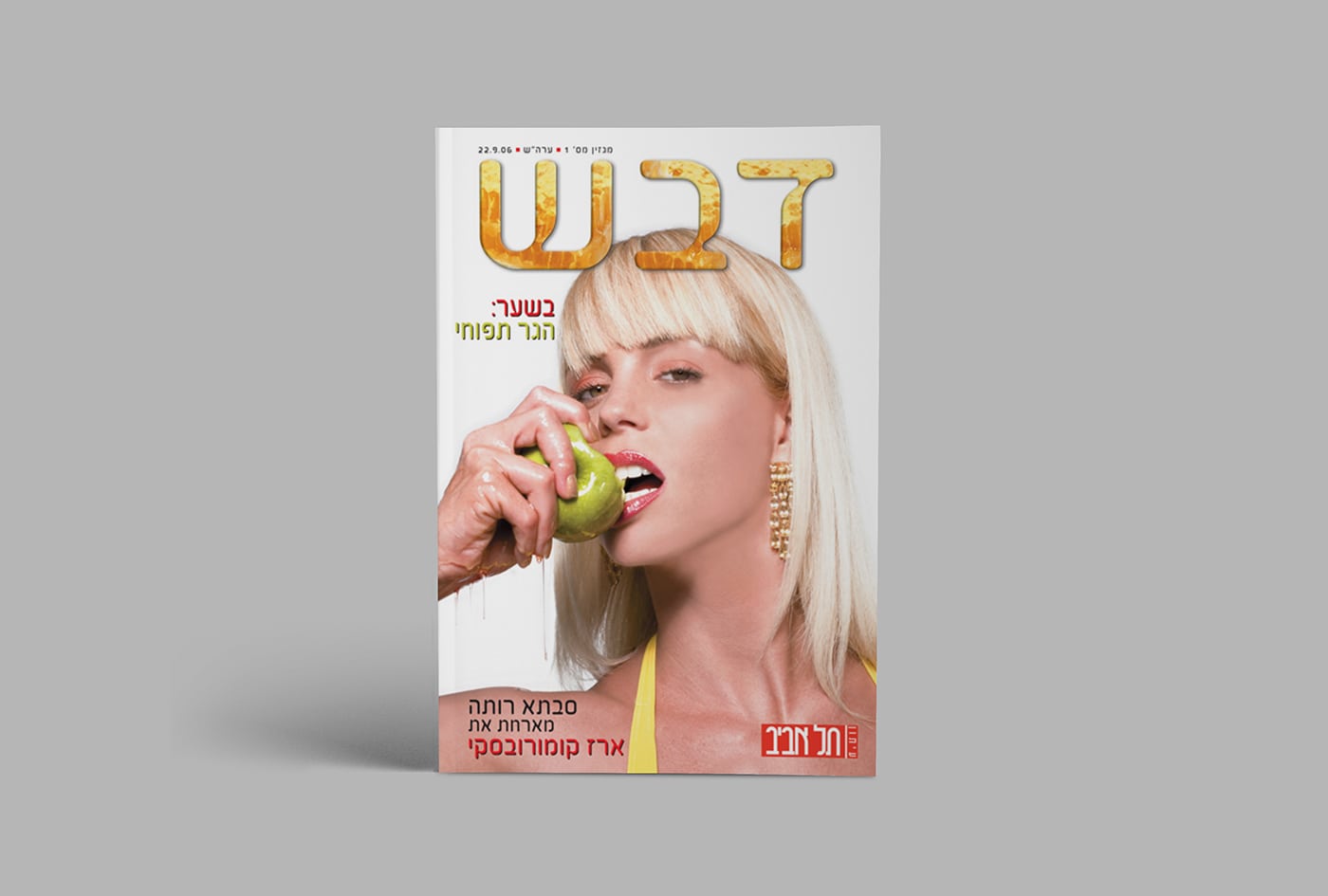עיצוב מגזין דבש - שער מגזין